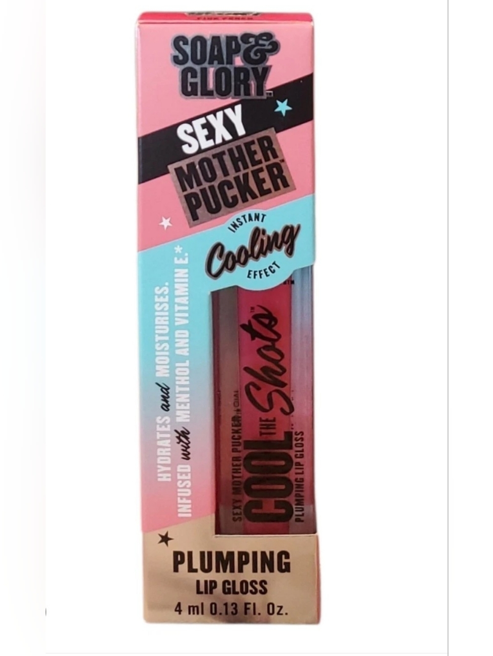 Soap &Glory Sexy Mother Pucker Cooling Effect Plumping Lip Gloss Pink Punch New